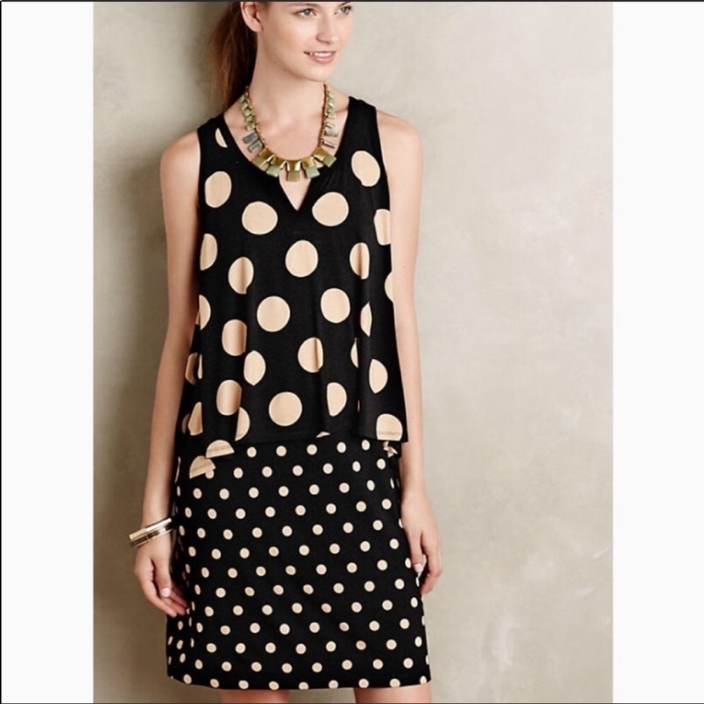 Anthropologie Maeve Davina Polka Dot Dress